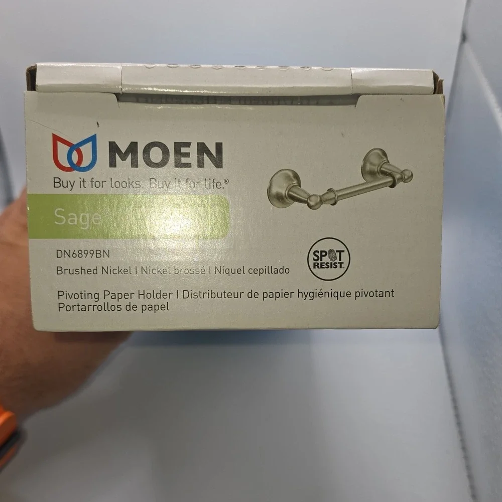 Moen DN6899BN Sage Pivoting Spot Resist Brushed Nickel Toilet Paper Holder